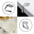 Miniatyrbild 7 av 8: 4 st Bordsduksklämmor Metall Löv Bordsfixering Dekoration Hem 4PCS