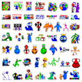 Pikkukuva 2 / 4: 50 kpl Roblox Rainbow Friends -sarjakuvatarrat matkalaukkuun, vedenpitävät