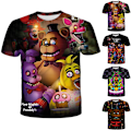 Miniatyrbild 3 av 5: Barn Pojkar Five Nights at Freddy's Tryckt T-shirt Blus Besättning Hals Tee Toppar C 140cm