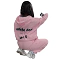 Miniatyrbild 1 av 5: Dam Mode Vinter Träningsdräkt Sport Hoodie Långbyxor Casual Outfit 2 Delar/Set Sportkläder Pink 2XL