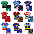 Miniatyrbild 2 av 3: Barn Pojkar Superman Batman Superhjälte Pyjamas Kortärmad T-shirt Shorts PJs 2-7 År #2 100cm