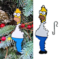 Miniatyrbild 1 av 5: Homer Simpson Julgranspynt 2D Akryl Simpsons Meme Prydnad
