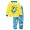 Miniatyrbild 1 av 3: Barn Söta Minions Motiv Långärmad T-shirt Byxor Pyjamas Sovkläder Nattkläder #6 120cm