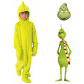 Miniatyrbillede 2 af 5: Børnekostume Grinchen Jul Julemand Jul Cosplay Jumpsuit M