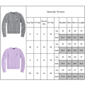 Miniatyrbild 2 av 2: PoloRalphLauren Stickad Tröja för Kvinnor Rund Hals Lös Casual Långärmad Stickad Tröja Light Purple L