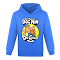 Miniatyrbild 1 av 5: DOG MAN Pojkar Flickor Anime Huvtröjor Sweatshirt, Barn 3D-tryckt Mode Söt Tröja med Huva Dark Blue 140cm