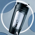 Miniatyrbild 4 av 7: Elektrisk Protein Shaker 650ml, Dricksflaska, Vattenflaska, Automatisk Proteinmixer, För Perfekta Krämiga Proteinshakes Black