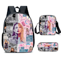 Pikkukuva 1 / 5: 3 kpl/setti Taylor Swift -designreppu koululaukku olkalaukku matkareppu käsilaukku setit C