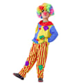 Miniatyrbilde 3 av 5: Klovnekostymesett for barn Joker Karneval Party Performance Antrekk Barn Morsom Sirkus Utkledning M