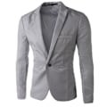 Miniatyrbild 1 av 10: Herr Slim Fit En Knapp Solid Blazer Business Casual Kostym Rock grey L