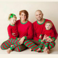 Miniatyrbild 2 av 5: Vuxna barn familj matchande långärmad julpyjamas nattkläder outfit Striped, Women S