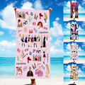 Miniatyrbild 5 av 5: Taylor Swift Badlakan Mikrofiber Lätt Strandhandduk Snabbtorkande C 75*150CM