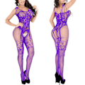 Miniatyrbild 3 av 5: Kvinnors spetsunderkläder Jumpsuit Sexig En-delad Grenlös Nattkläder Purple