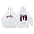 Miniatyrbillede 1 af 4: Herre Dame Hættetrøje Løs Hip Hop Punk Edderkop Trykt Hætte Pullover Sweatshirt Toppe White M