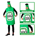 Pikkukuva 4 / 5: Olutpullopuku miehille ja aikuisille - roolileikki Oktoberfest-asu, hauska Halloween-asu olutpullolla, cosplay-vaatteet One Size