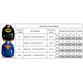 Miniatyrbillede 2 af 2: Langærmet blå Superman/Batman hættetrøje til mænd Black M