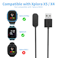 Miniatyrbild 3 av 5: Magnetisk USB-laddare för Xplora X4, Xplora X5 Xplora X5 Play Black  2PCS