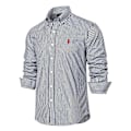 Miniatyrbild 2 av 6: Ralph Lauren Herrskjorta Långärmad Knappuppslagen Strand Casual Broderad Klänningsskjorta Stor Storlek Herr Casual Skjortor Knappnedslagen Blus T-shirt Topp Black M