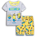 Miniatyrbild 1 av 3: Barn Pojkar Flickor Minions Nattkläder Pyjamas Kortärmad T-shirt Shorts Set PJ's #2 95cm