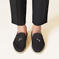Miniatyrbild 6 av 9: LORO PIANA Summer Charms Walk Mockasiner i mocka Black 41