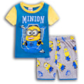 Miniatyrbild 1 av 3: Barn Pojkar Flickor Minions Nattkläder Pyjamas Kortärmad T-shirt Shorts Set PJ's #3 120cm