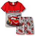Miniatyrbild 1 av 3: Bilar Barn Pojkar Pyjamas Kortärmad T-shirt Shorts Pyjamas Sovkläder Outfit 2-7 År #1 90cm