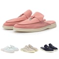 Miniatyrbild 7 av 8: LORO PIANA Charms Walk Utsmyckade Mockamules Tofflor Apricot 36