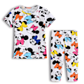 Miniatyrbild 1 av 3: Flickor Minnie Mouse Nattkläder Pyjamas Kortärmad T-shirt Outfit Set PJ's #4 90cm