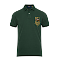 Miniatyrbild 1 av 7: Ralph Lauren Herr Polotröja Solid Mjuk Andningsbar Mesh Polotröjor Slim Fit Krageknappar Kortärmad T-shirt Sommar Casual Strand Träning Tröja Green M