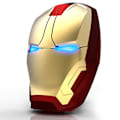 Miniatyrbild 1 av 7: Portabel 24G Ergonomisk Trådlös Mus Mobil Iron Man Datorspelmöss Gold