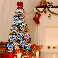 Pikkukuva 2 / 5: 24 kpl Christmas Stitch -koriste joulukuusen riippuva koriste 2D-litteät riipukset A