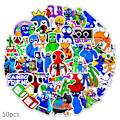Pikkukuva 1 / 4: 50 kpl Roblox Rainbow Friends -sarjakuvatarrat matkalaukkuun, vedenpitävät