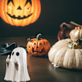 Miniatyrbillede 7 af 7: Halloween Mini Skræmmende Spøgelse Statue Figur Uhyggelig Udstillingspynt Dekoration C