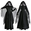 Miniatyrbillede 1 af 4: Halloween Kvinder Vampyr Kostume Skræmmende Heks Cosplay Spøgelsesbrud Fancy Udklædning M