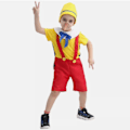 Pikkukuva 1 / 5: Lasten Pinocchio-asu Karnevaalijuhliin Esitysasut Lasten Hauska Sirkus Pukeutuminen 3-14 vuotta XL