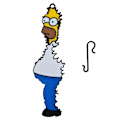 Miniatyrbild 2 av 5: Homer Simpson Julgranspynt 2D Akryl Simpsons Meme Prydnad