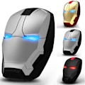 Miniatyrbild 5 av 7: Portabel 24G Ergonomisk Trådlös Mus Mobil Iron Man Datorspelmöss Gold