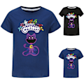 Pikkukuva 4 / 5: Lasten poikien tyttöjen Smiling Critters CatNap -painettu kesäinen lyhythihainen T-paita Black 160cm