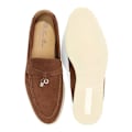 Miniatyrbild 4 av 9: LORO PIANA Summer Charms Walk Mockasiner i mocka Red Brown 41