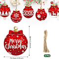 Miniatyrbilde 3 av 5: 12 stk. Julekuler Juletre Hengende Kuler Pynt Festdekorasjon 12PCS
