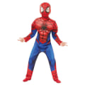 Pikkukuva 1 / 3: Spiderman deluxe 122/128 cl (7-8 vuotta) lihaspuku naamiolla