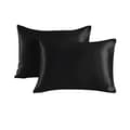 Satinörngott - Örngott - 50 x 66cm - 2-pack Svart Black