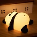 Genopladelig sød panda natlampe, 3-niveau dæmpbar babyværelse natlampe med timer
