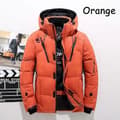 Kraftig dunjakke for menn – Vurdert for -30°C – Varm vinterjakke orange XL
