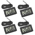 4-pack Digital LCD-termometer med extern sensor för kylskåp, frys, akvarium