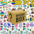 Fidgetleksaker, stressbollar, gropar, bönor och andra flerfärgade blindbox-set Blind box 30 pcs