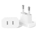 Europeisk standard hvit plugg 4,0 mm reiseadapter