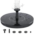 Soldriven vattenfontän 13 cm Svart