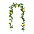 3x kunstig sitrongirlander med blomster jubileumsmantel