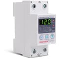 Spänningsskyddsrelä – 230V Justerbart Överspänningsskydd med Voltmeter (SVP 912, 63A)